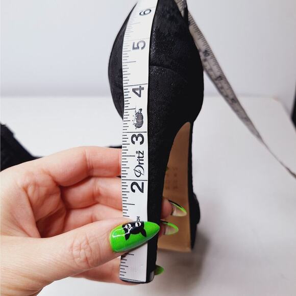 WHBM Jacquard Platform High Heels Ankle Strap Katrina Goth Whimsygoth 8 Black - Picture 15 of 15